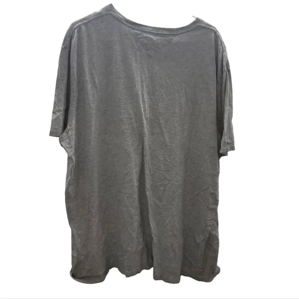 TOMMY HILFIGER‎ 90s Vintage Denim Grey Logo Tshirt Size XXL